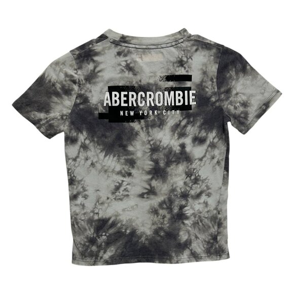 Abercrombie & Fitch Kids Boys Size 7/8 Tie-Dye T-Shirt Grey Black Short Sleeve - Picture 2 of 16